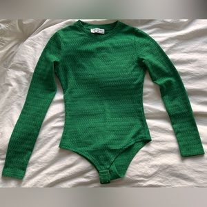 Green body suit by swan Paris